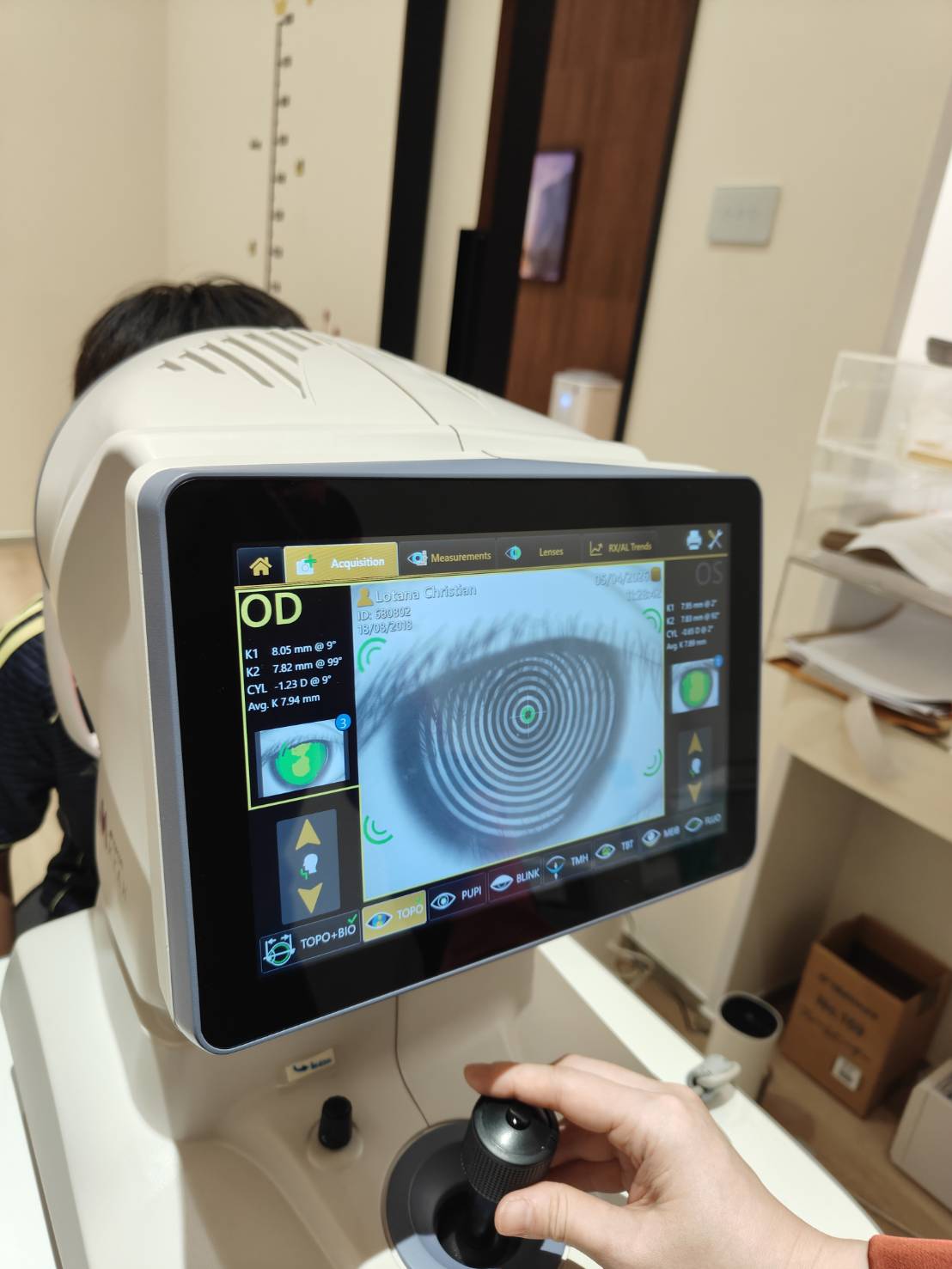 Myah biometric device in use